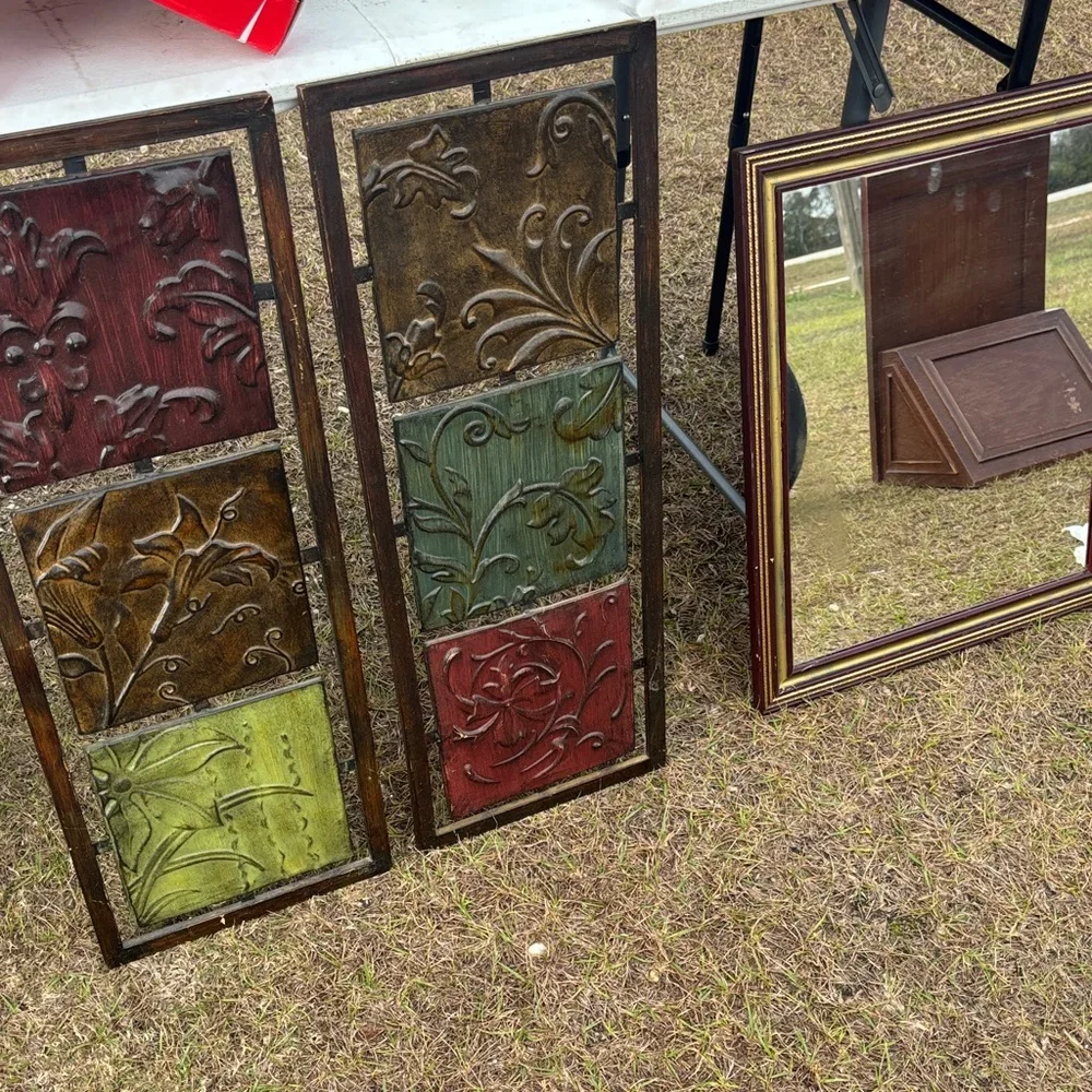 Decorative Wall Panels with Mirror - Multicolor